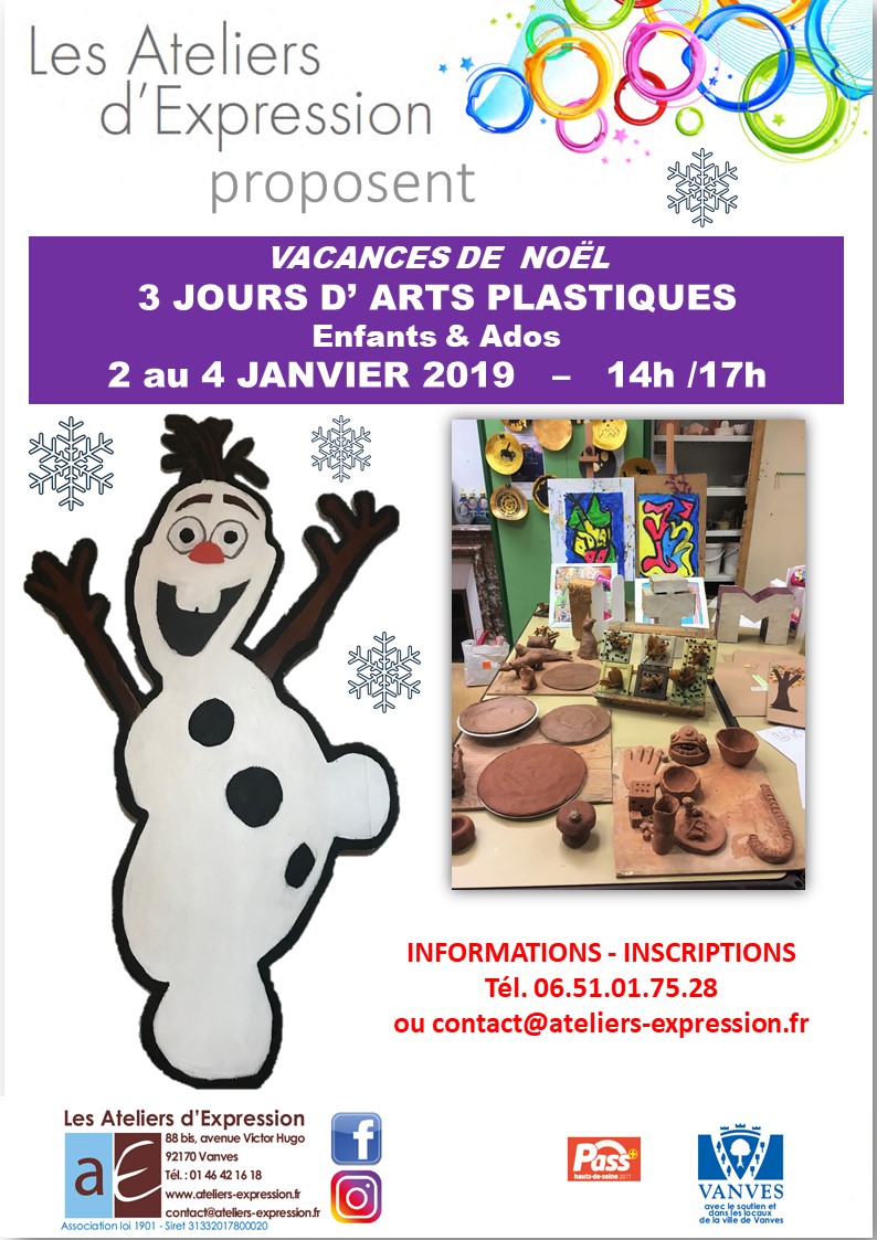 Affiche stage AP Noël 2018