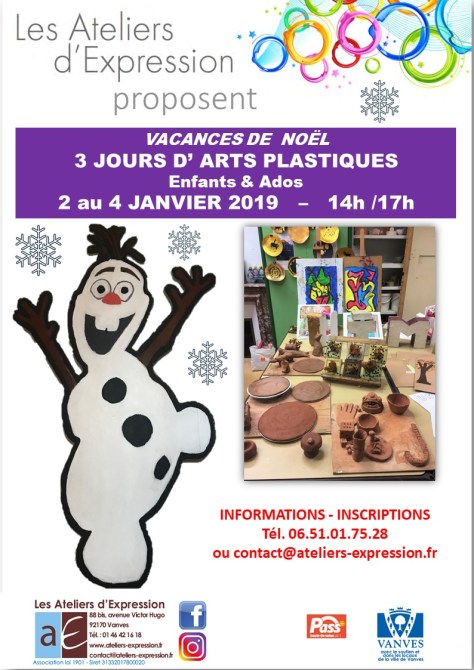 Affiche stage AP Noël 2018